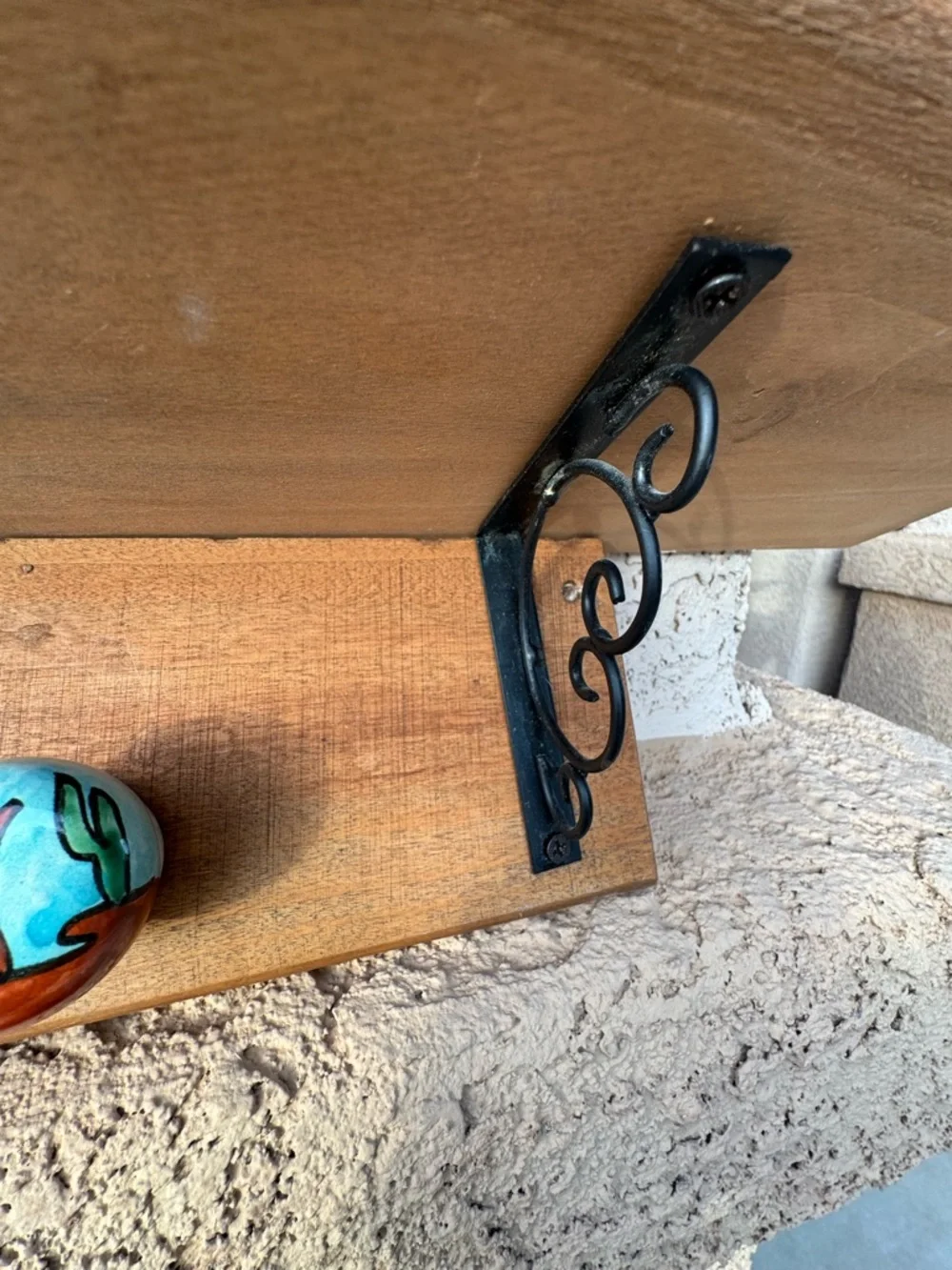 Hand-Made Southwest Floating Wall Shelf